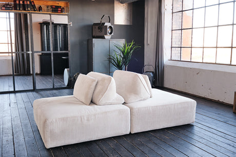 KAWOLA Modulsofa WIOLO SOFT 2 Module 2 Rückenkissen Cord cremeweiß