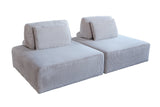 KAWOLA Modulsofa WIOLO SOFT 2 Module 2 Rückenkissen Cord hellgrau