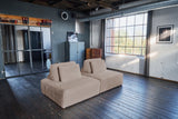 KAWOLA Modulsofa WIOLO SOFT 2 Module 2 Rückenkissen Weicher Breitcord taupe