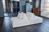 KAWOLA Modulsofa WIOLO SOFT 2 Module 2 Rückenkissen Weicher Breitcord cremeweiß