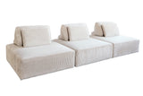 KAWOLA Modulsofa WIOLO SOFT 3 Module 3 Rückenkissen Cord cremeweiß