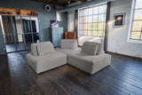 KAWOLA Modulsofa WIOLO SOFT 3 Module 3 Rückenkissen Weicher Breitcord grau
