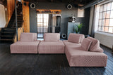 KAWOLA Modulsofa WIOLO SOFT 4 Module 4 Rückenkissen Cord rosa