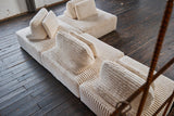 KAWOLA Modulsofa WIOLO SOFT 4 Module 4 Rückenkissen Weicher Breitcord cremeweiß