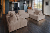 KAWOLA Modulsofa WIOLO SOFT 5 Module 5 Rückenkissen Weicher Breitcord taupe