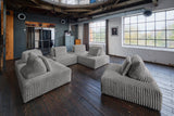 KAWOLA Modulsofa WIOLO SOFT 6 Module 6 Rückenkissen Weicher Breitcord grau