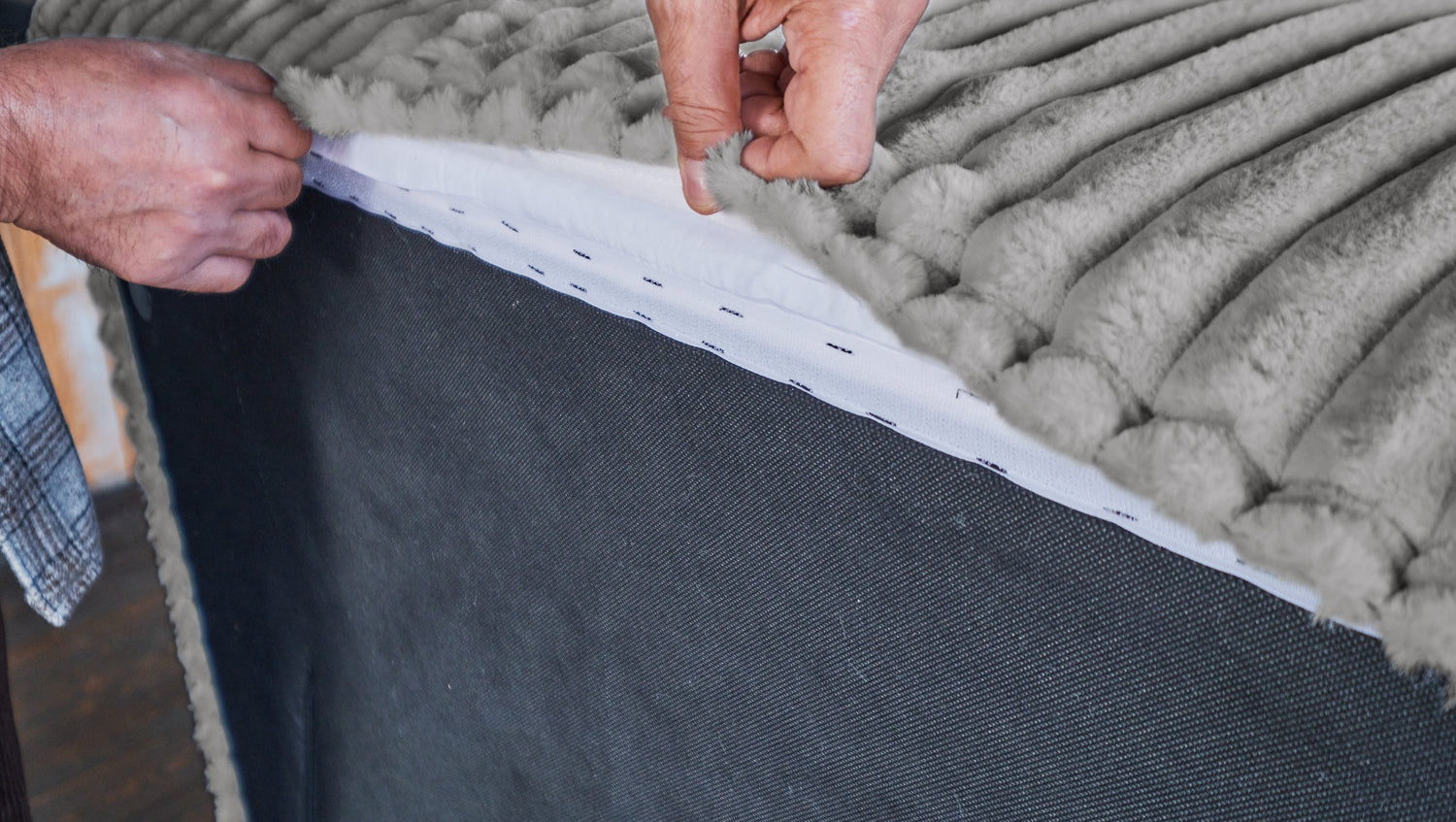 KAWOLA Modulsofa WIOLO SOFT 6 Module 6 Rückenkissen Weicher Breitcord grau