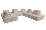 KAWOLA Modulsofa WIOLO SOFT 6 Module 6 Rückenkissen Weicher Breitcord cremeweiß