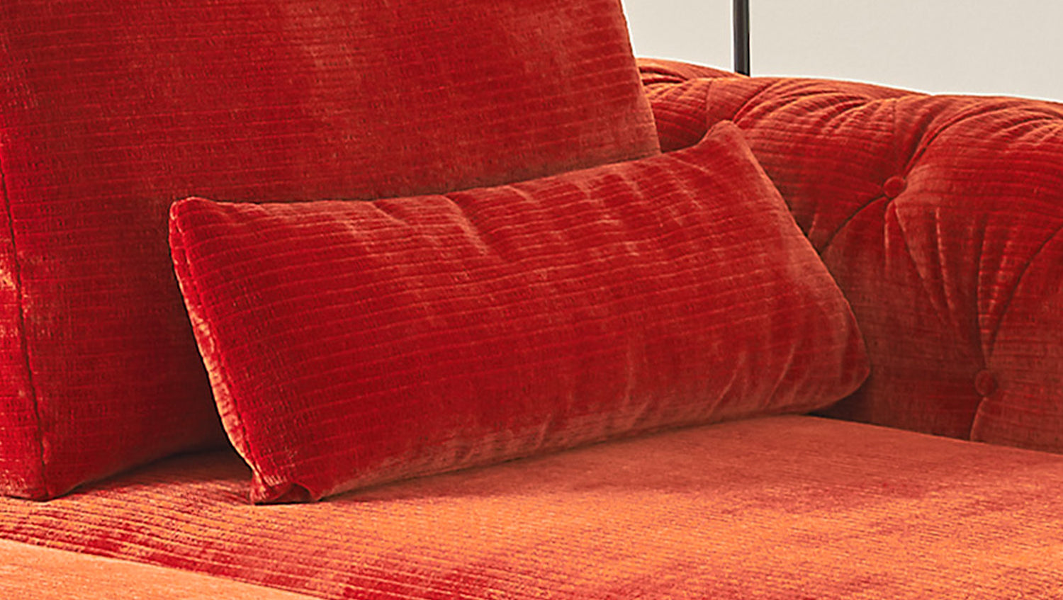 KAWOLA Nierenkissen SEPHI groß Cord Vintage rot