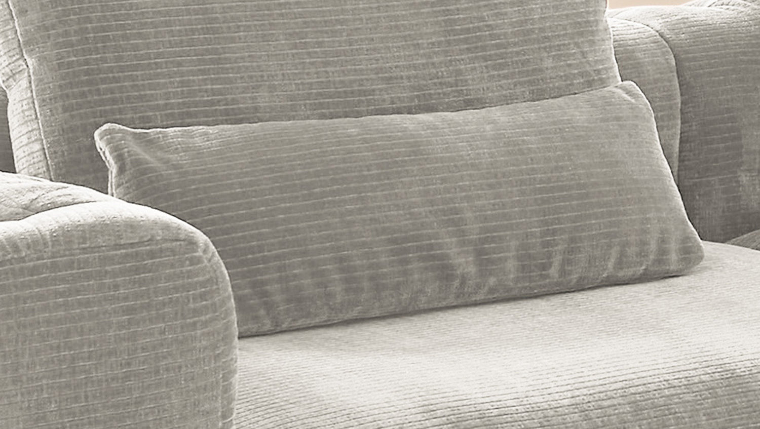 KAWOLA Nierenkissen SEPHI groß Cord Vintage silber
