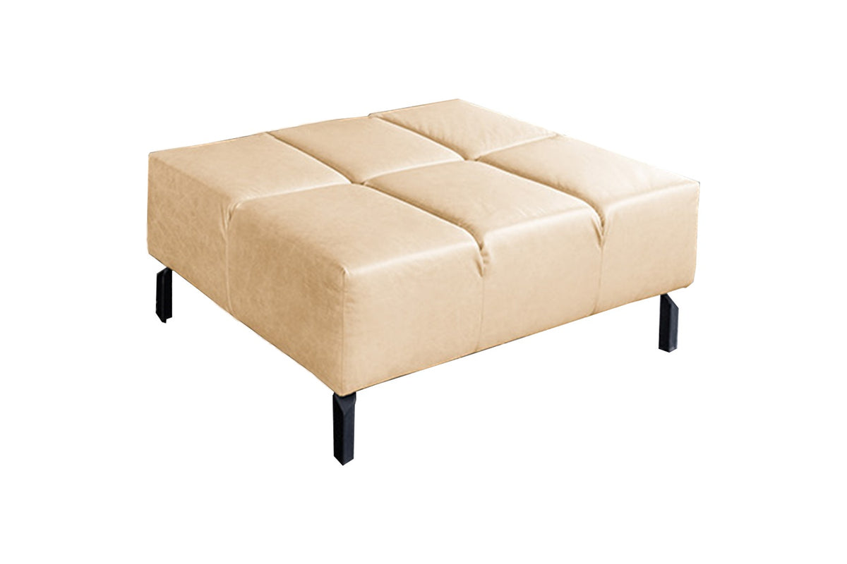 KAWOLA Polsterhocker NELSON Hockerbank Leder beige