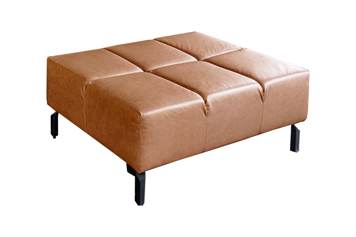 KAWOLA Polsterhocker NELSON Hockerbank Leder cognac