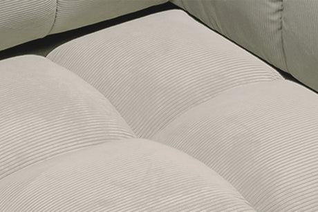 KAWOLA Polsterhocker VIVIEN Hockerbank Feincord beige