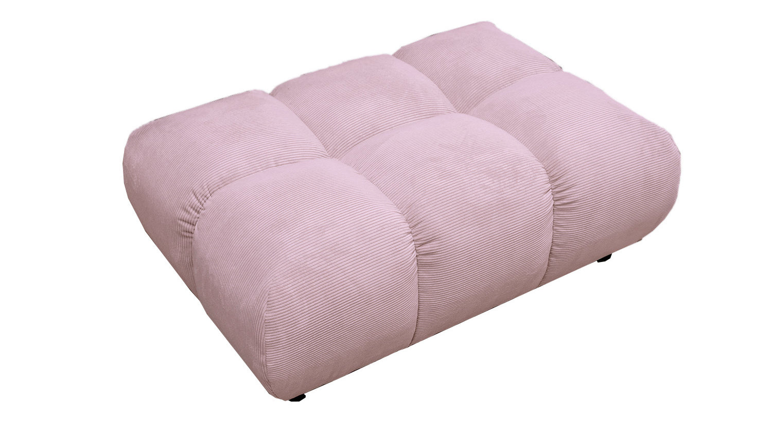 KAWOLA Polsterhocker VIVIEN Hockerbank Feincord rosa