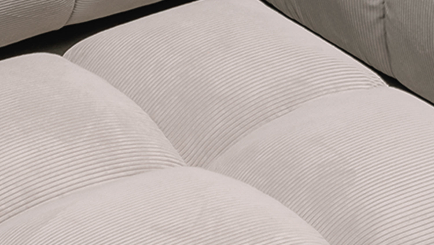 KAWOLA Polsterhocker VIVIEN Hockerbank Feincord silber