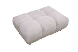 KAWOLA Polsterhocker VIVIEN Hockerbank Feincord silber