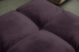 KAWOLA Polsterhocker VIVIEN Hockerbank Velvet purple