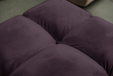 KAWOLA Polsterhocker VIVIEN Hockerbank Velvet purple