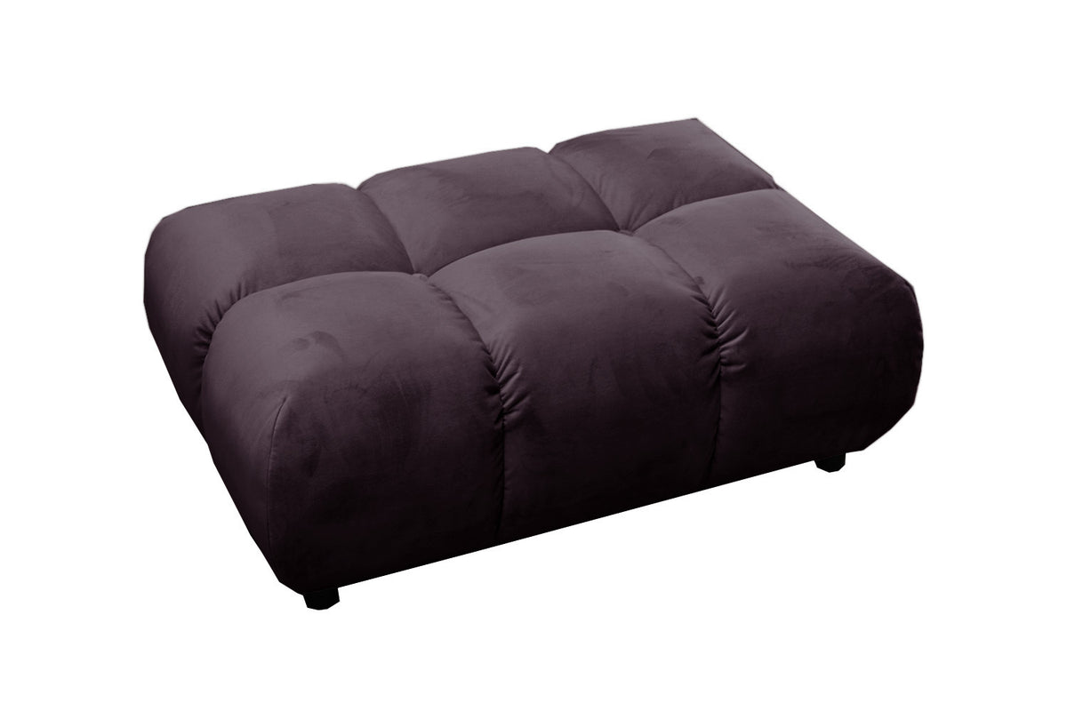 KAWOLA Polsterhocker VIVIEN Hockerbank Velvet purple