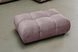 KAWOLA Polsterhocker VIVIEN Hockerbank Velvet roségrau