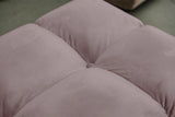KAWOLA Polsterhocker VIVIEN Hockerbank Velvet roségrau