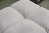 KAWOLA Polsterhocker VIVIEN Hockerbank Velvet silber