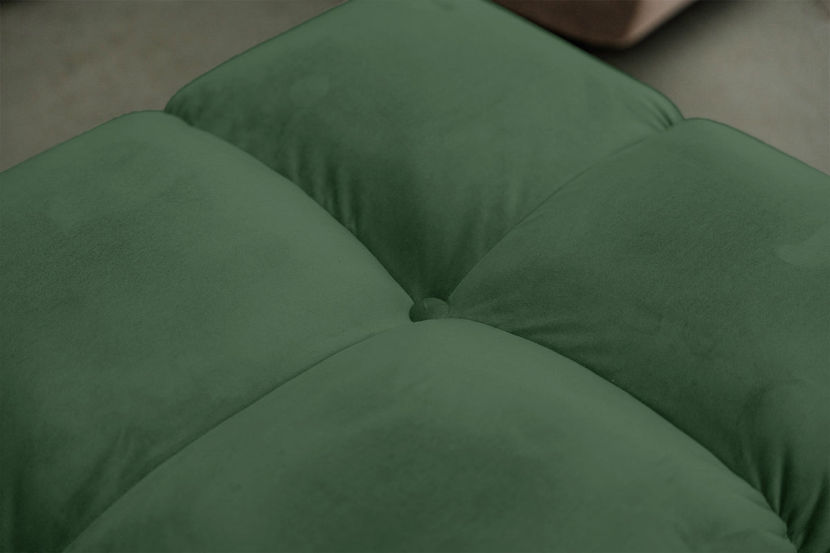 KAWOLA Polsterhocker VIVIEN Hockerbank Velvet smaragd