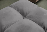 KAWOLA Polsterhocker VIVIEN Hockerbank Velvet stone