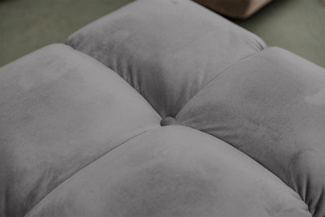 KAWOLA Polsterhocker VIVIEN Hockerbank Velvet stone