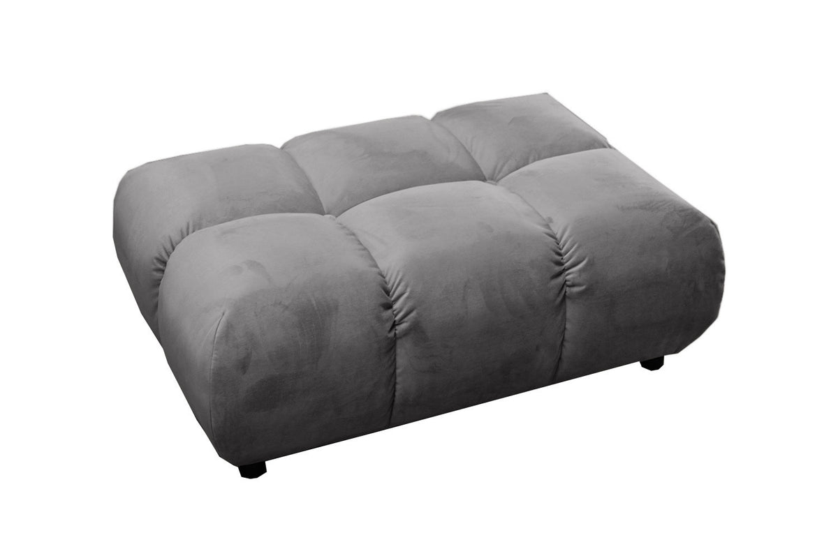 KAWOLA Polsterhocker VIVIEN Hockerbank Velvet stone