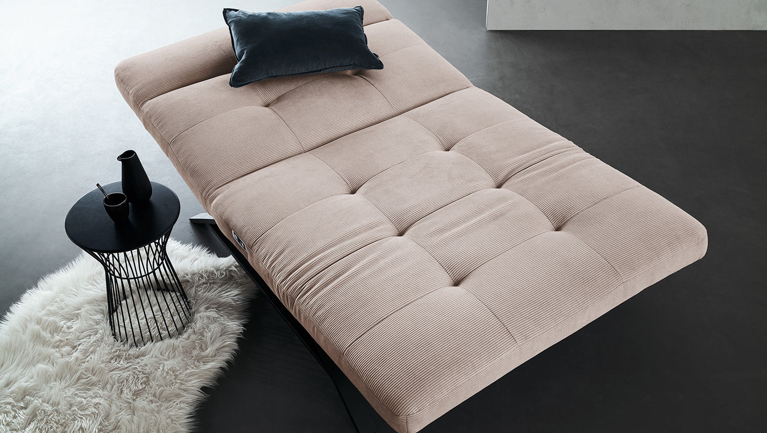 KAWOLA Relaxliege AMERIVA motorisch Maxi Feincord beige