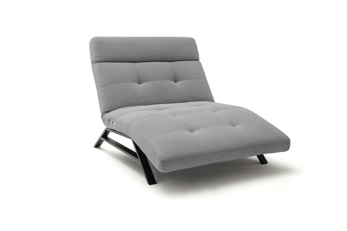 KAWOLA Relaxliege AMERIVA motorisch Maxi Feincord grau