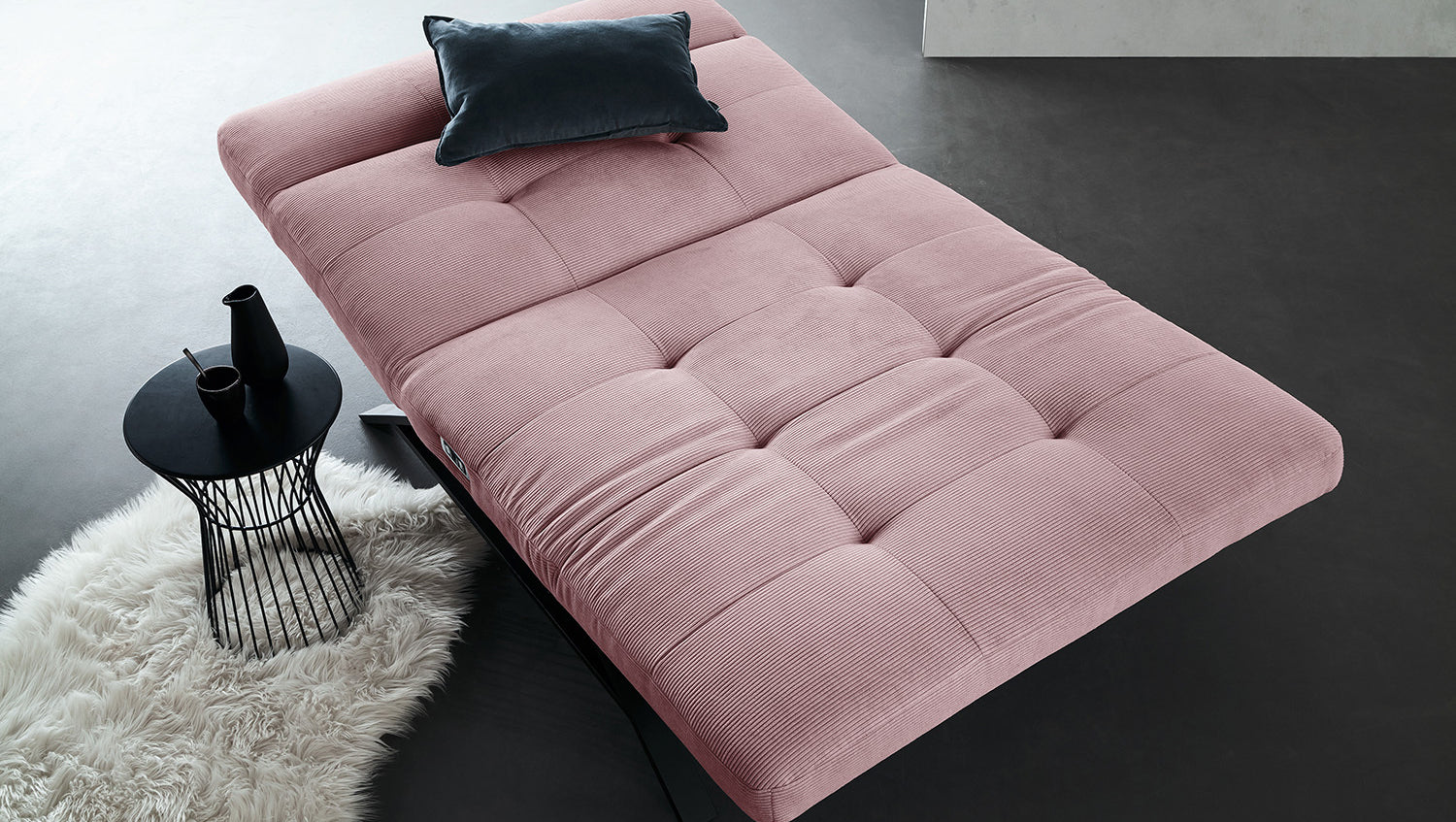 KAWOLA Relaxliege AMERIVA motorisch Maxi Feincord rosa