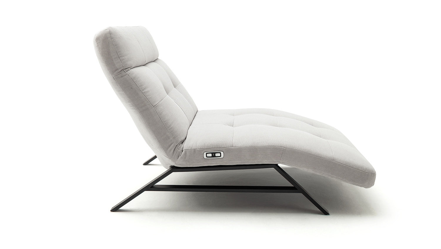 KAWOLA Relaxliege AMERIVA motorisch Maxi Feincord silber