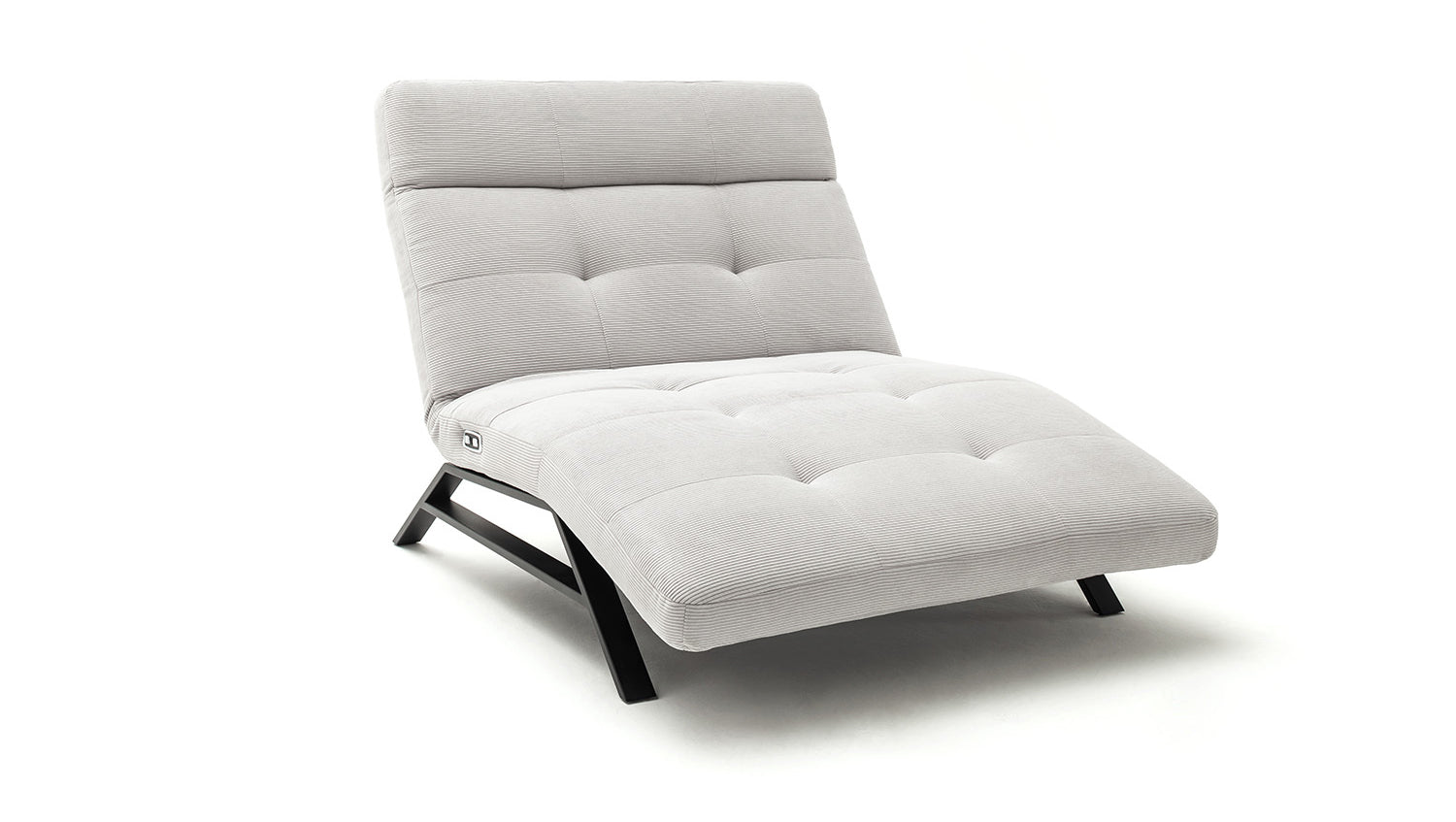 KAWOLA Relaxliege AMERIVA motorisch Maxi Feincord silber