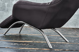 KAWOLA Relaxliege CAVAL Leder dunkelgrau