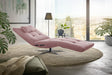 KAWOLA Relaxliege LETICIA motorisch Feincord rosa, Mit Kissen, Relaxfunktion, Drehbar (360°), Mit Akku