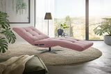 KAWOLA Relaxliege LETICIA motorisch Feincord rosa, Ohne Zusatzausstattung, Drehbar (360°), Relaxfunktion, Mit Akku
