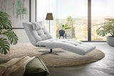 KAWOLA Relaxliege LETICIA motorisch Feincord silber