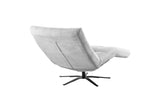 KAWOLA Relaxliege LETICIA motorisch Feincord silber