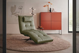 KAWOLA Relaxliege LETICIA motorisch Leder olivgrün