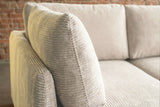 KAWOLA Schlafsofa SADIRA Ecksofa Cord cremeweiß