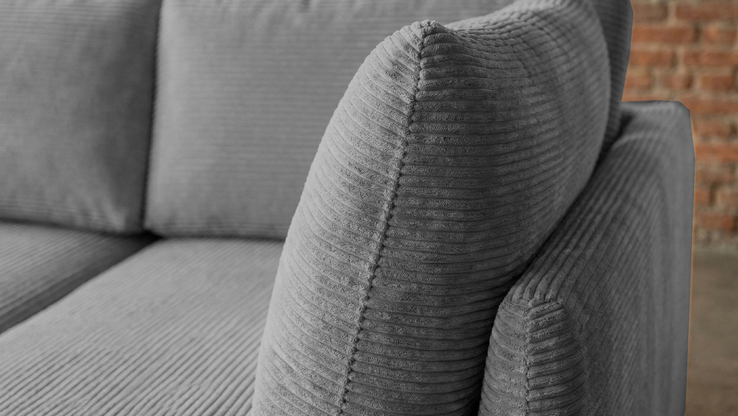 KAWOLA Schlafsofa SADIRA Ecksofa Cord grau