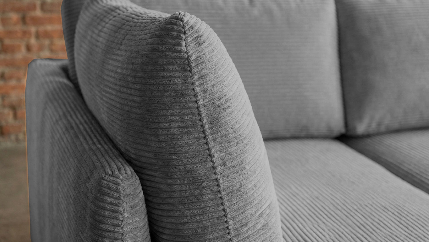 KAWOLA Schlafsofa SADIRA Ecksofa Cord grau
