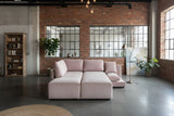 KAWOLA Schlafsofa SADIRA Ecksofa Cord taupe