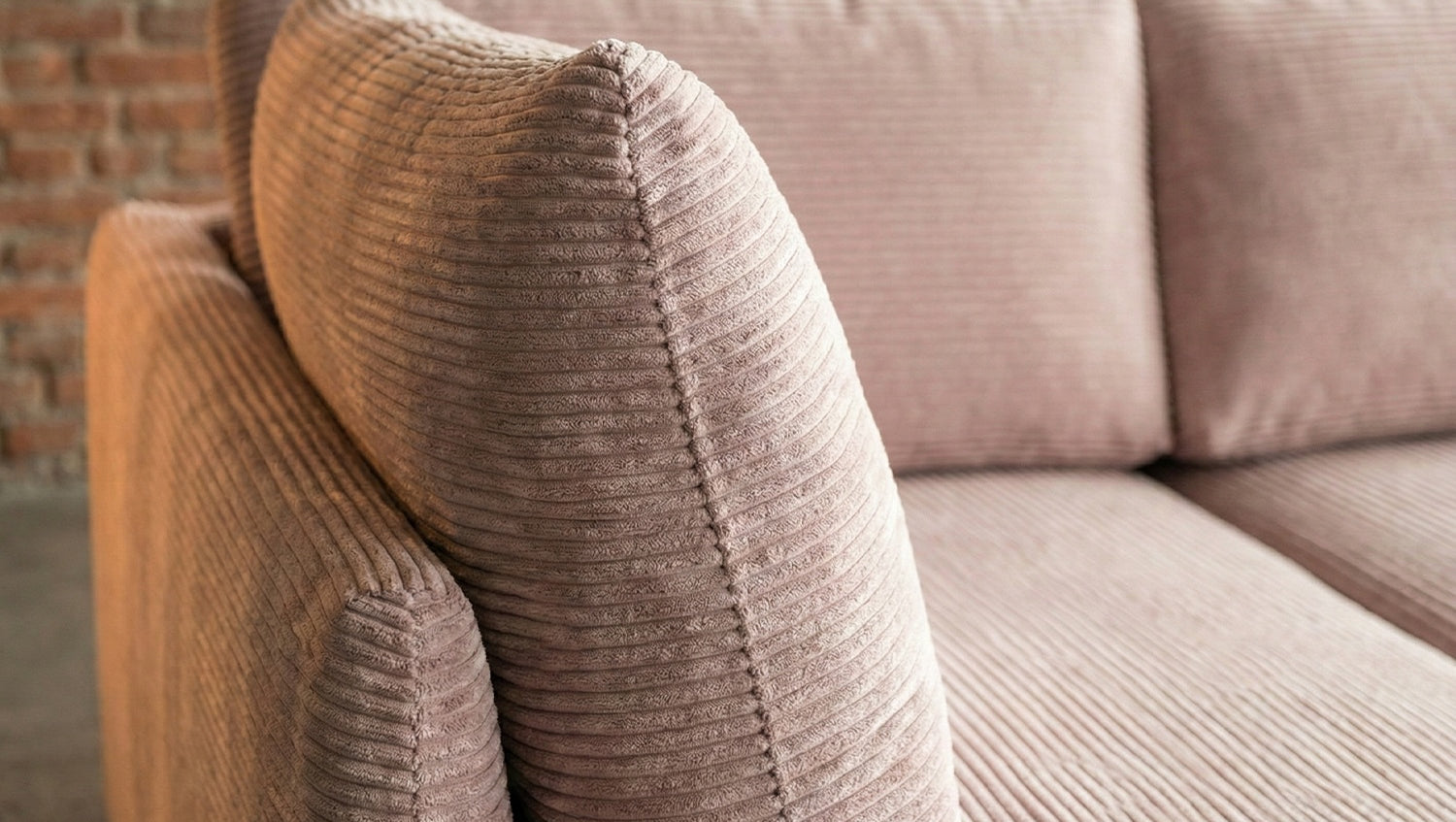 KAWOLA Schlafsofa SADIRA Ecksofa Cord taupe
