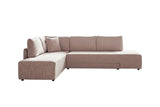 KAWOLA Schlafsofa SADIRA Ecksofa Cord taupe