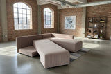 KAWOLA Schlafsofa SADIRA Ecksofa Cord taupe