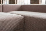KAWOLA Schlafsofa SADIRA Ecksofa Cord taupe