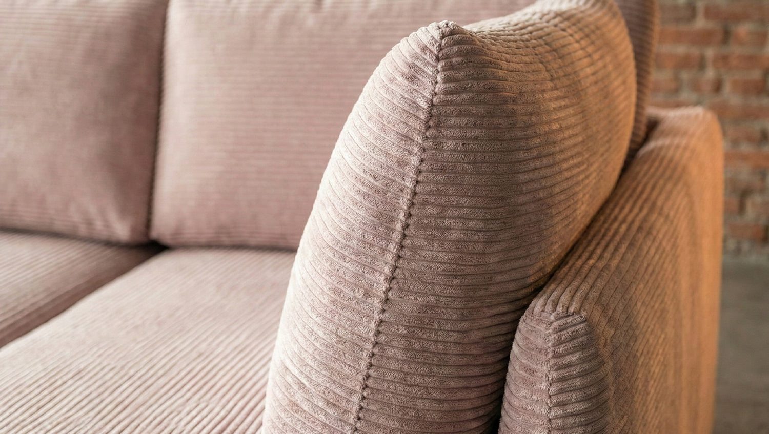 KAWOLA Schlafsofa SADIRA Ecksofa Cord taupe